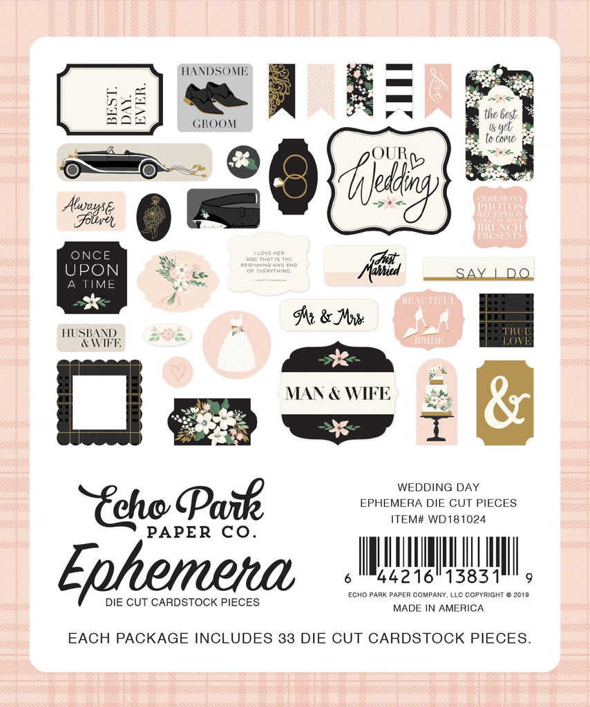 Shop Echo Park Ephemera Die Cuts. Have fun embellishing your next Scrapbooking, Mixed Media, Journaling, Cardmaking or other DIY craft project.