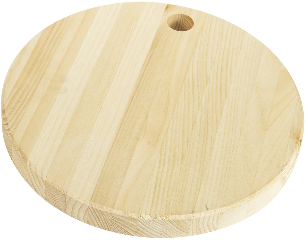 Walnut Hollow - This package contains one 10" x 10" x 1" inch round pine wood decorative serving board.