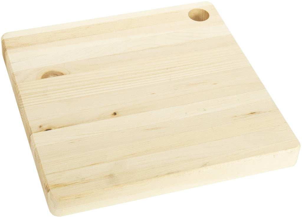 Walnut Hollow -This package contains one 10" x 10" x 1" inch square decorative pine wood serving board. Made in USA.