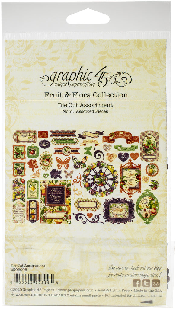 Shop Fruit & Flora Ephemera Die Cuts for Craft Projects, Scrapbooking