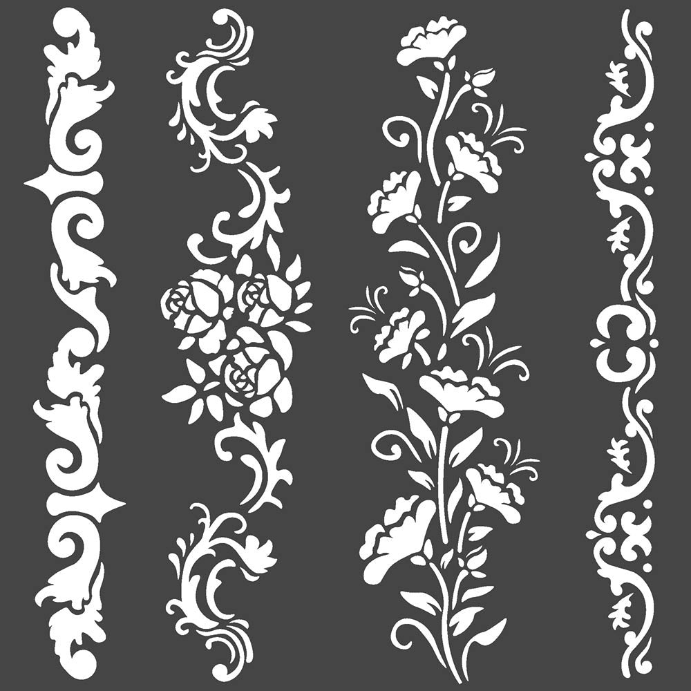 Flower Borders - 7x7 Stamperia Stencil