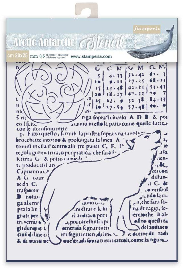 Shop Stamperia Wolf Artic Antarctic Stencil for Mixed Media – Decoupage Napkins.Com shop-stamperia-wolf-artic-antarctic-stencil-for-mixed-media-decoupage-napkins-com