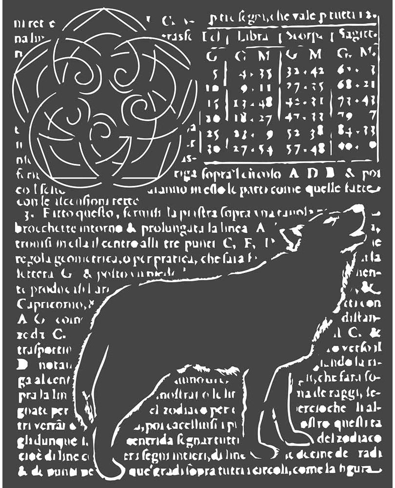 Shop Stamperia Wolf Artic Antarctic Stencil for Mixed Media – Decoupage Napkins.Com shop-stamperia-wolf-artic-antarctic-stencil-for-mixed-media-decoupage-napkins-com
