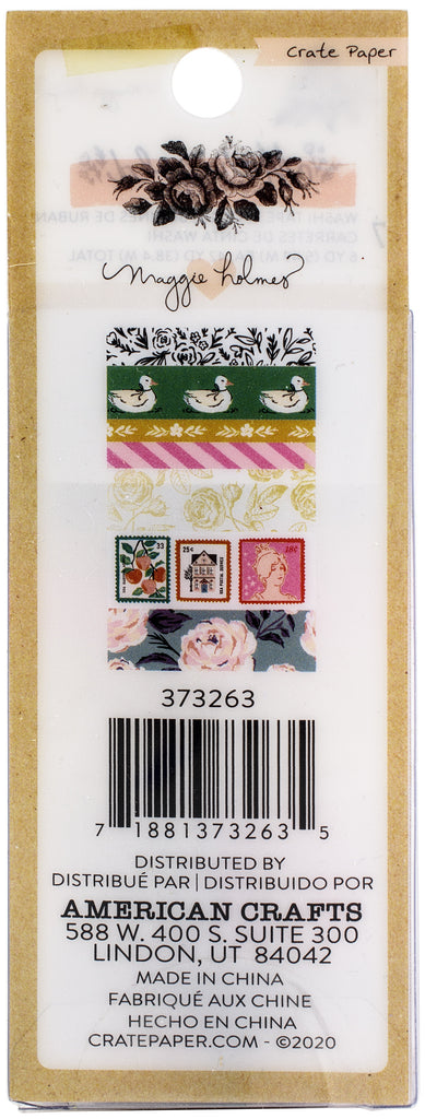 Marigold Washi Tape Tape can be used for project embellishments and borders. Adhesive backed. Each package contains multiple rolls and designs. Perfect for Decoupage projects, Scrapbooking, Mixed Media