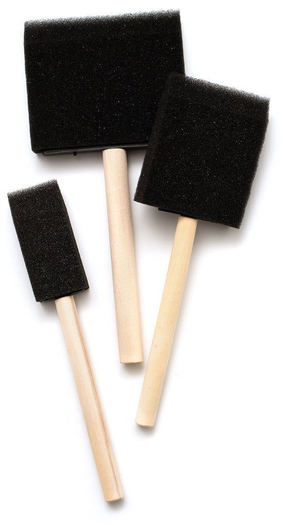 Foam Brushes, And Foam Paint Brushes, Wooden Handle Sponge Flat Head Paint  Brushes, Used For Staining, Varnishing, And Diy Craft Projects - Temu South  Korea
