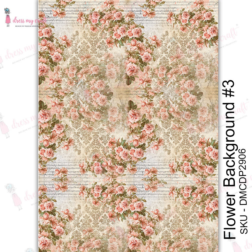 Shop Pink Roses Flowers Dress My Craft Transfer Me Papers for Craft Projects. Incredibly beautiful. Vibrant and Crisp transfer image. Perfect for Furniture Upcycle, DIY projects, Craft projects, Mixed Media, Decoupage Art and more.