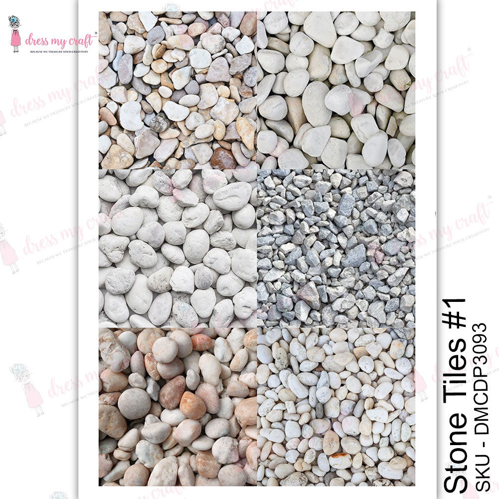 Shop Stone Tiles Dress My Craft Transfer Me Papers for Craft Projects. Incredibly beautiful. Vibrant and Crisp transfer image. Perfect for Furniture Upcycle, DIY projects, Craft projects, Mixed Media, Decoupage Art and more.
