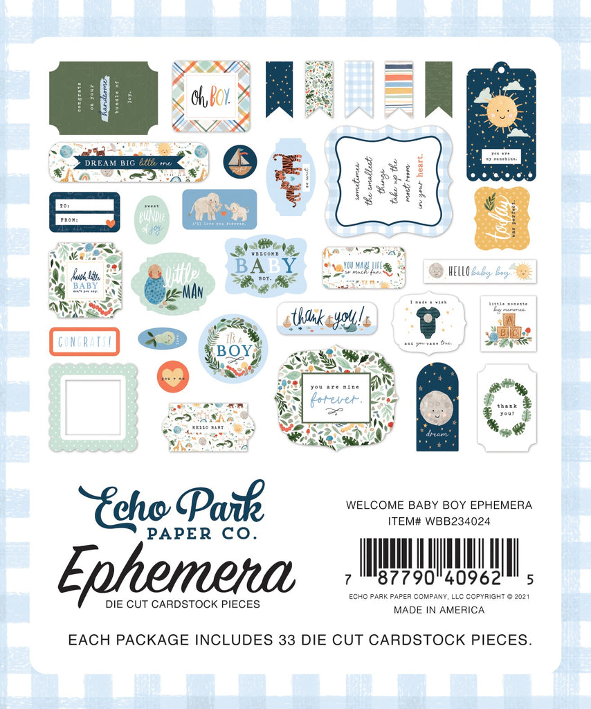 Shop Echo Park Ephemera Die Cuts. Have fun embellishing your next Scrapbooking, Mixed Media, Journaling, Cardmaking or other DIY craft project.