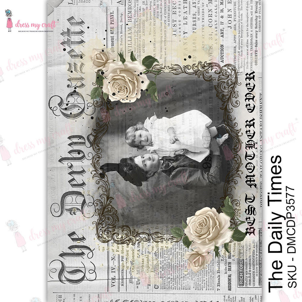 Shop The Daily Times Dress My Craft Transfer Me Papers for Craft Projects. Incredibly beautiful. Vibrant and Crisp transfer image. Enhances look of Wood, Metal, Plastic, Leather, Marble, Glass, Terracotta