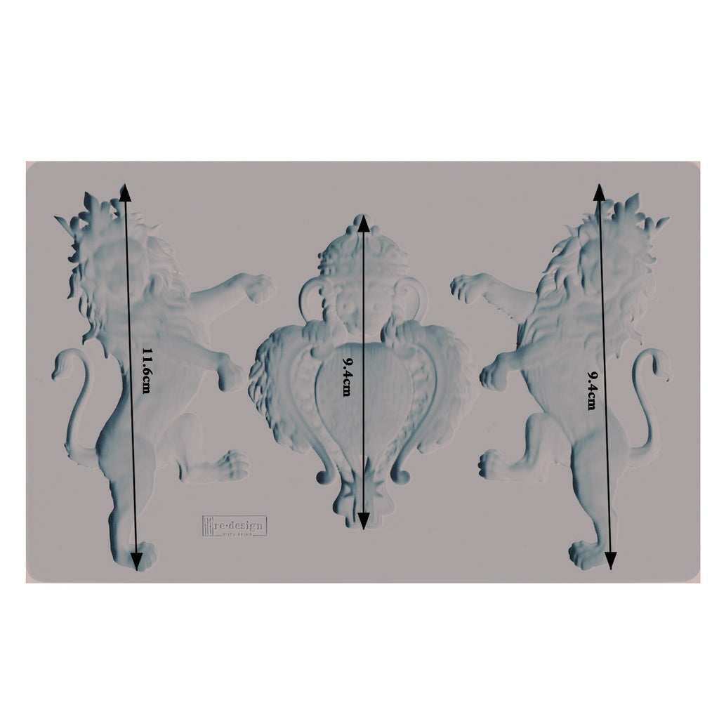 ReDesign with Prima - Decor Mold 5x8 Pattern: Royal Emblem. Heat resistant and food safe. Breathe new life into your furniture, frames, plaques, boxes, household decor