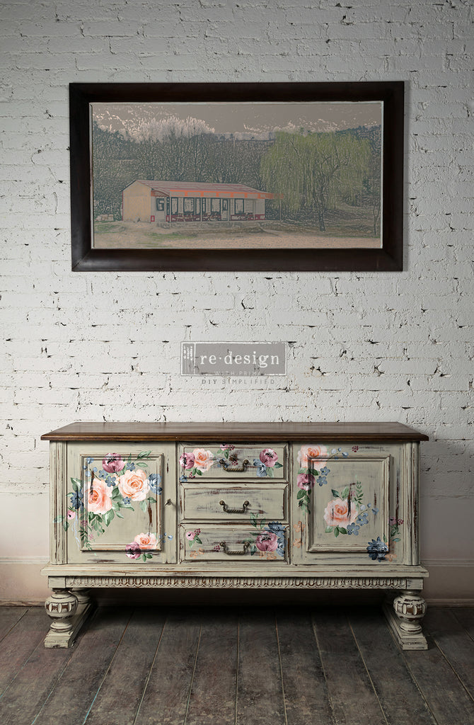 Shop Watercolor Bloom ReDesign with Prima Rub On Furniture Transfer