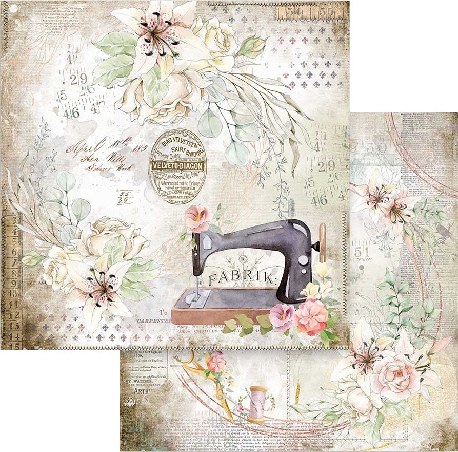 Beautiful Sewing Threads Stamperia Scrapbooking Paper Set. These beautiful high quality papers by Stamperia are themed sets with coordinating designs. They are 190g weight. Perfect for your next Decoupage Craft
