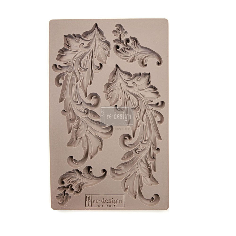 ReDesign with Prima - Decor Mold 5x8 Pattern: Baroque Swirls. Heat resistant and food safe. Breathe new life into your furniture, frames, plaques, boxes, scrapbooks, journals. 