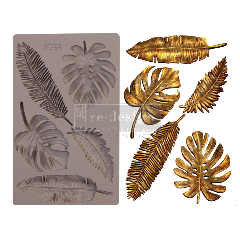 ReDesign with Prima - Decor Mold 5x8 Pattern: Monstera. Heat resistant and food safe. Breathe new life into your furniture, frames, plaques, boxes, household decor