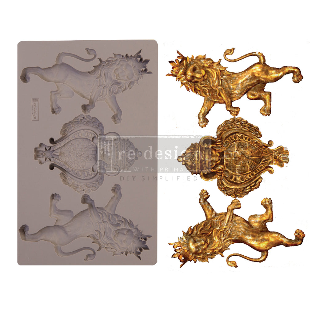 ReDesign with Prima - Decor Mold 5x8 Pattern: Royal Emblem. Heat resistant and food safe. Breathe new life into your furniture, frames, plaques, boxes, household decor