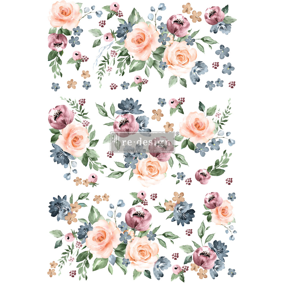 Shop Watercolor Bloom ReDesign with Prima Rub On Furniture Transfer