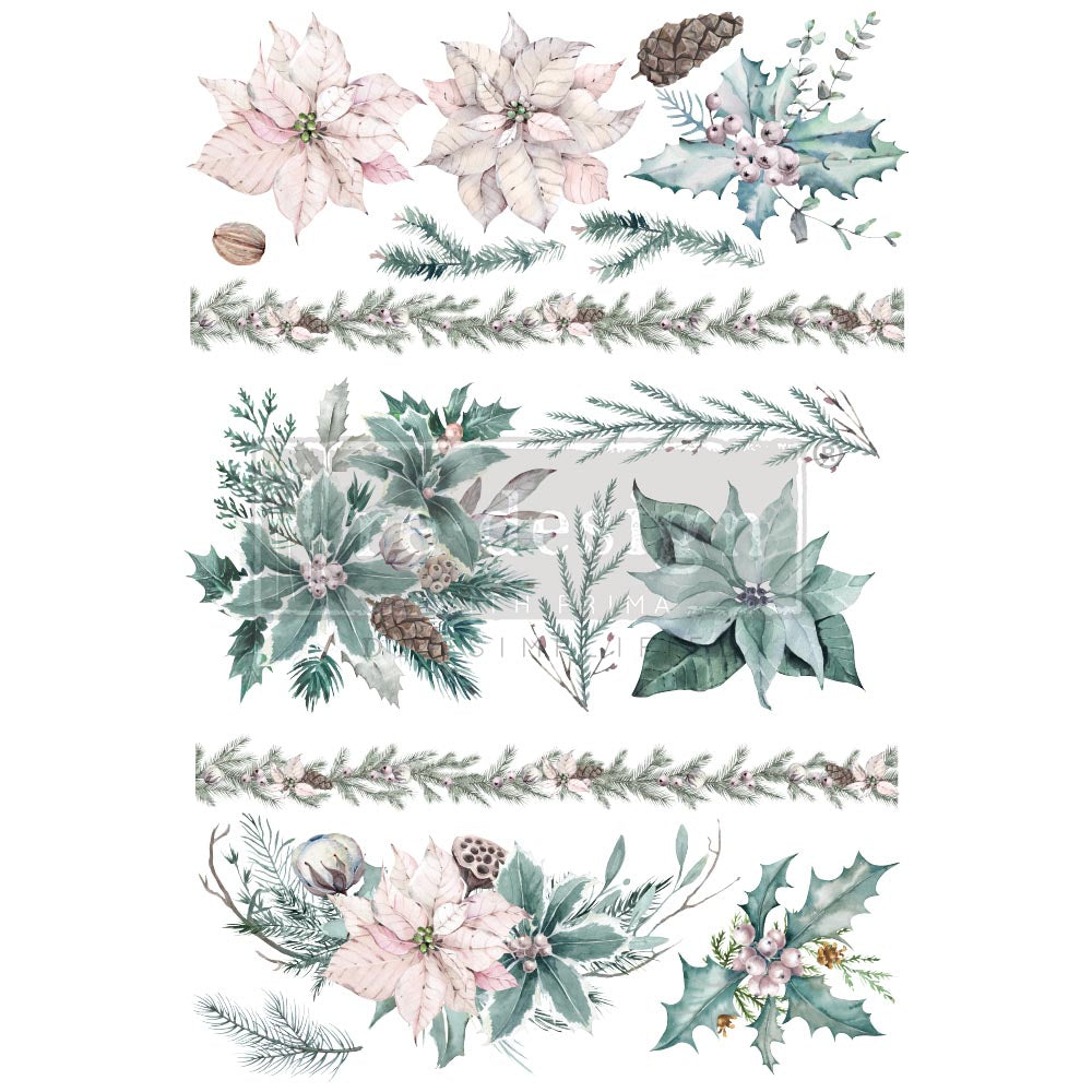 Shop Evergreen Florals ReDesign with Prima Rub on Transfer