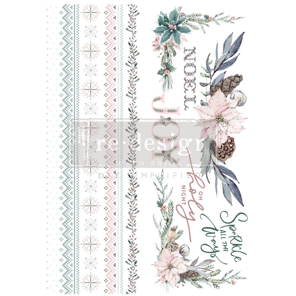 Shop Sparkle & Joy Evergreen Floral ReDesign with Prima Rub on Transfer