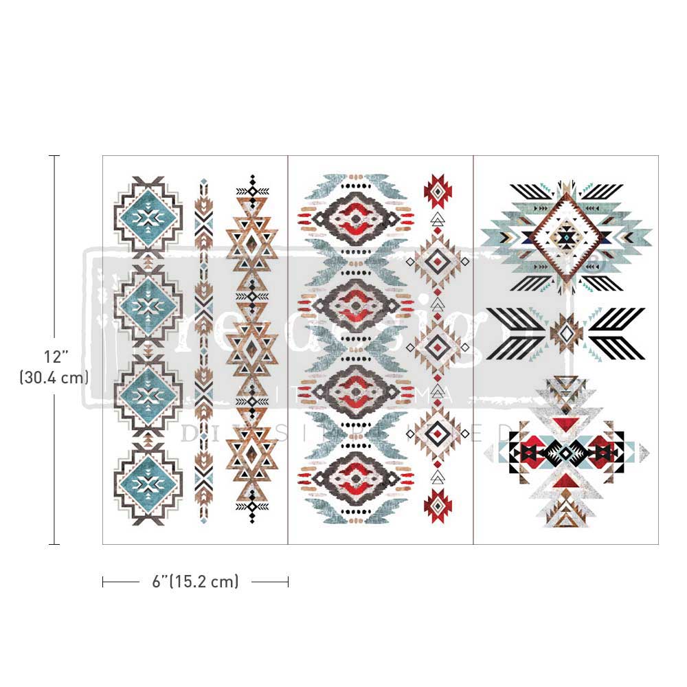 ReDesign with Prima Something Tribal Decor Transfers® are easy to use rub-on transfers for Furniture and Mixed Media uses. Simply peel, rub-on and transfer