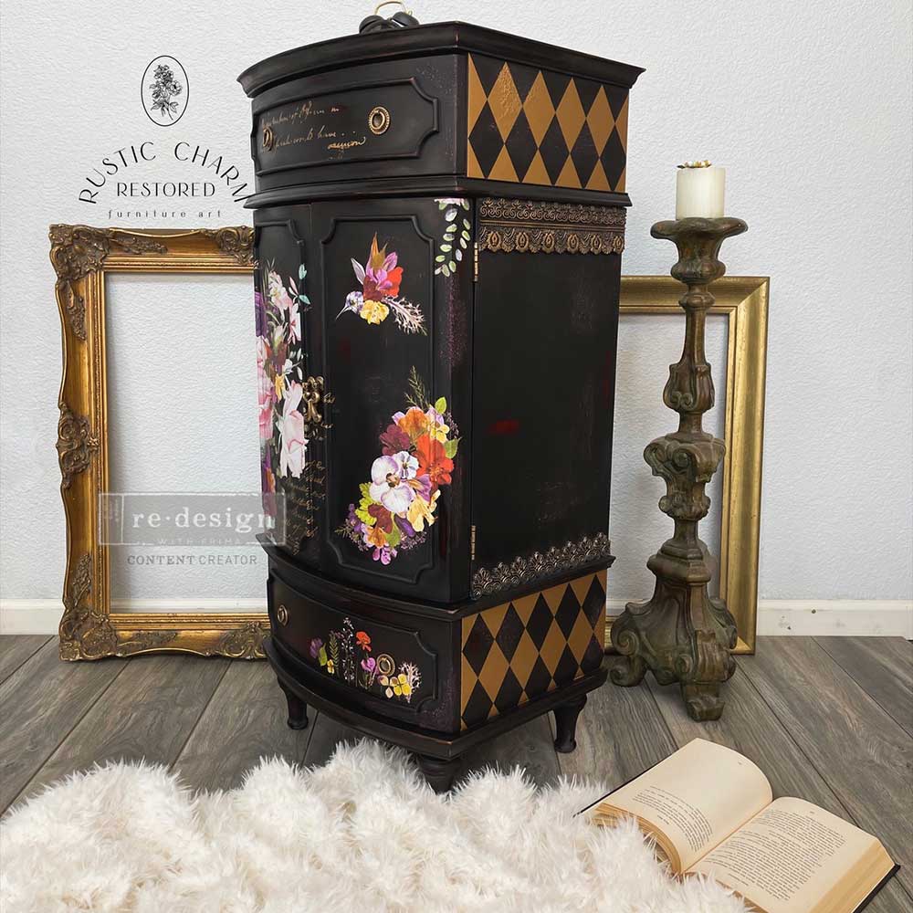 ReDesign with Prima Organic Flora Decor Transfers® are easy to use rub-on transfers for Furniture and Mixed Media uses. Simply peel, rub-on and transfer