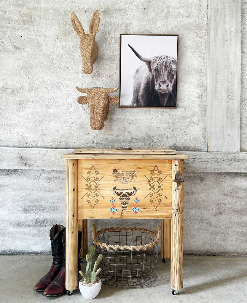 ReDesign with Prima Wild West Decor Transfers® are easy to use rub-on transfers for Furniture and Mixed Media uses. Simply peel, rub-on and transfer
