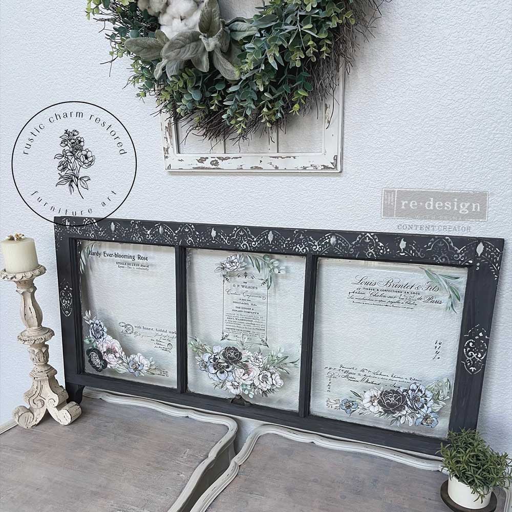 ReDesign with Prima In the Meadows Decor Transfers® are easy to use rub-on transfers for Furniture and Mixed Media uses. Simply peel, rub-on and transfer. 