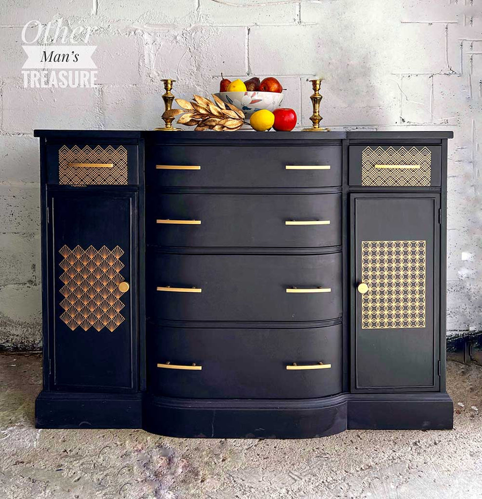 ReDesign with Prima Golden Art Deco Decor Transfers® are easy to use rub-on transfers for Furniture and Mixed Media uses. Simply peel, rub-on and transfer.