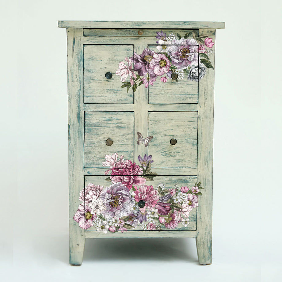 Floral Transfers For Furniture  Spring Dresser Makeover - Salvaged  Inspirations