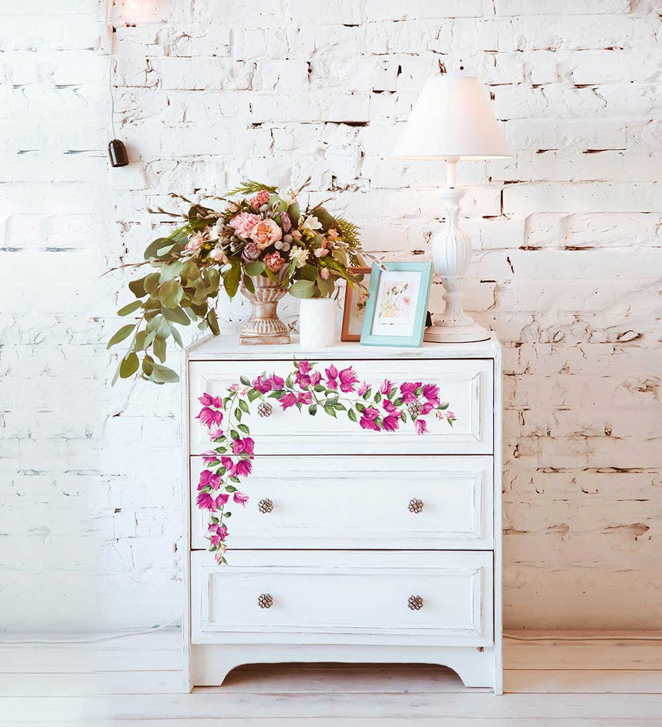 ReDesign with Prima Wild Flowers Decor Transfers® are easy to use rub-on transfers for Furniture and Mixed Media uses. Simply peel, rub-on and transfer