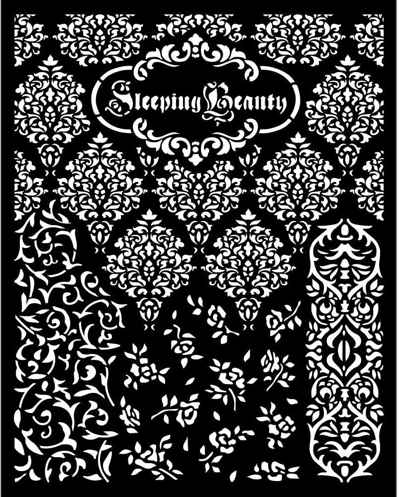 Stamperia Textures Sleeping Beauty Stencils are made of flexible yet strong plastic material. Ideal for 3D effects and Mixed Media
