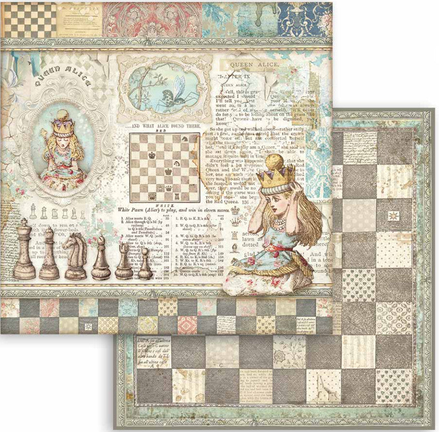Beautiful Alice Stamperia Scrapbooking Paper Set. These beautiful high quality papers by Stamperia are themed sets with coordinating designs. They are 190g weight. Perfect for your next Decoupage Craft