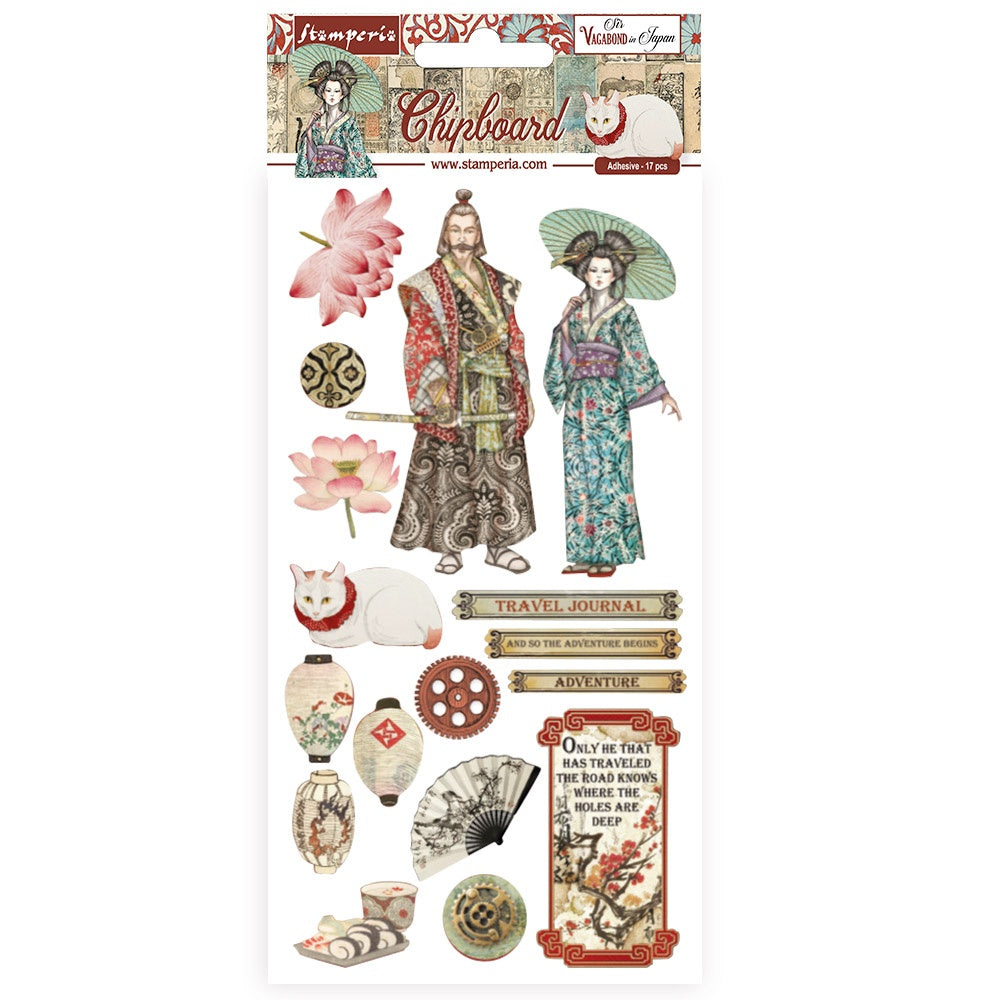 Stamperia Sir Vagabond in Japant Chipboard Die Cuts have an adhesive backing. They feature beautiful collections designed by top European artists