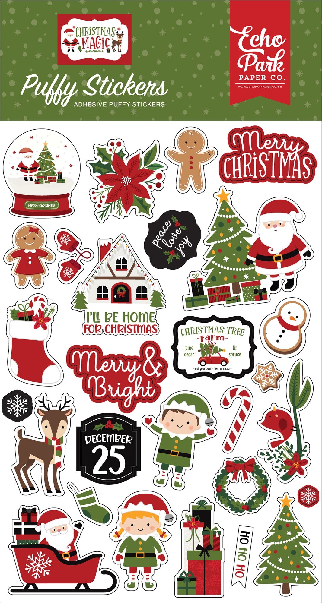 Echo Park My Favorite Christmas 12x12 inch Element Sticker