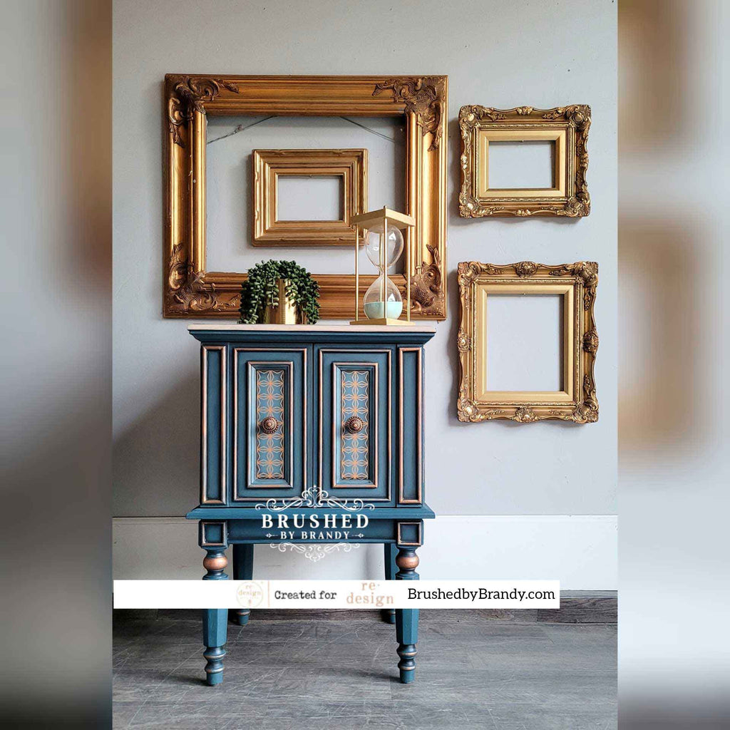 ReDesign with Prima Golden Art Deco Decor Transfers® are easy to use rub-on transfers for Furniture and Mixed Media uses. Simply peel, rub-on and transfer.