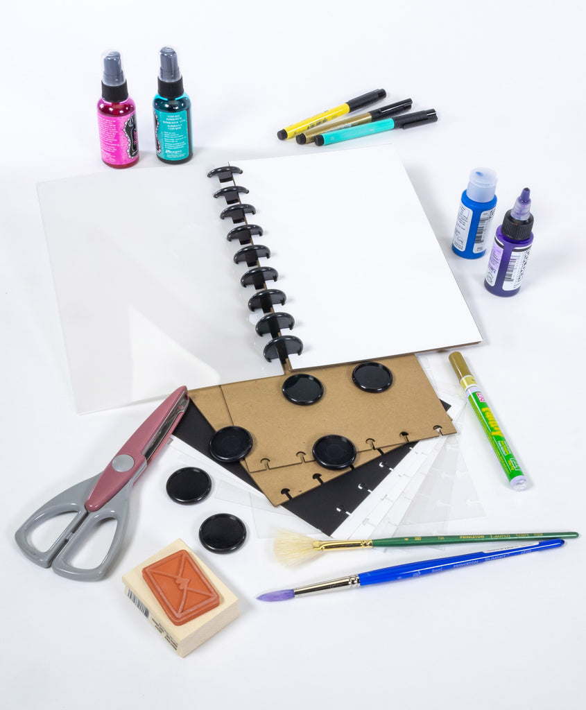 Grafix - Mixed Media Journal is a Disc-Bound system with 12 sheets of Grafix popular series. These Mixed Media Journals feature 6 surfaces which are geared toward a variety of mixed media applications