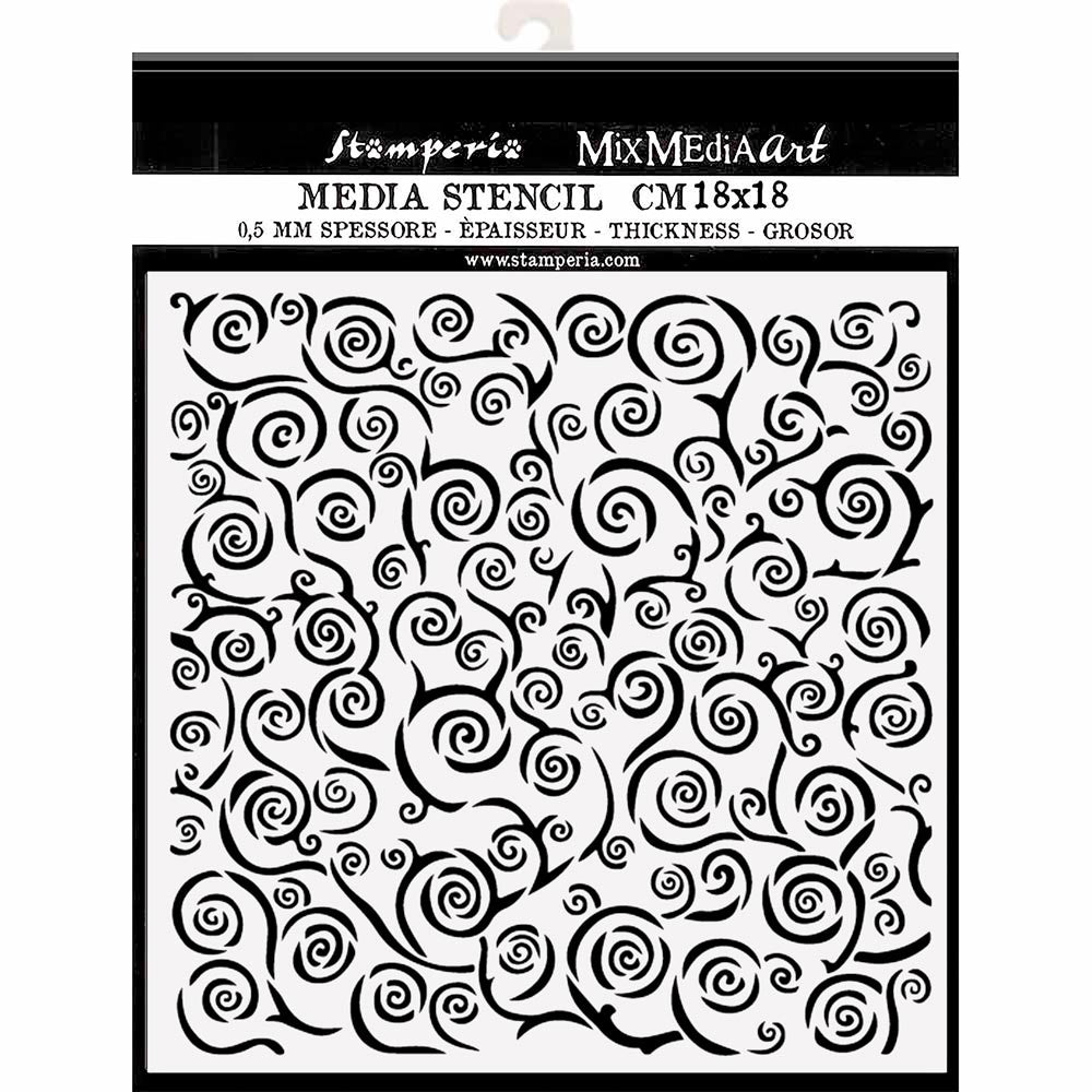 Stamperia Klimt Spiral Pattern are made of flexible yet strong plastic material. Ideal for 3D effects and Mixed Media