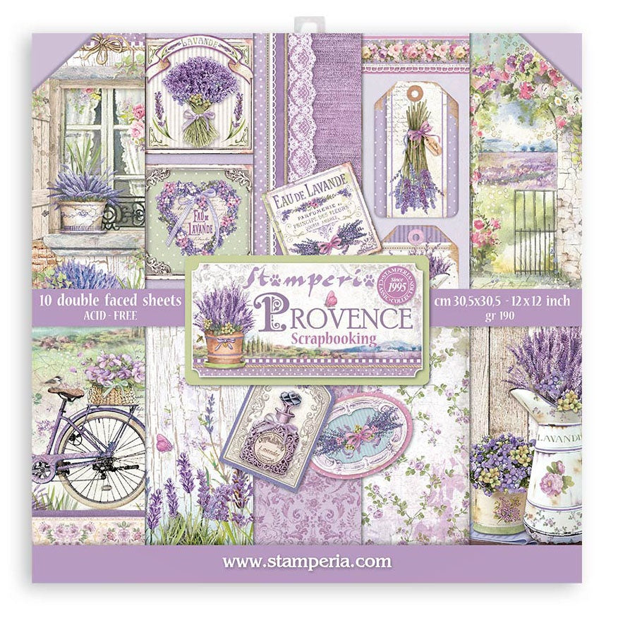 Beautiful Provence Stamperia Scrapbooking Paper Set. These beautiful high quality papers by Stamperia are themed sets with coordinating designs. They are 190g weight. Perfect for your next Decoupage Craft project