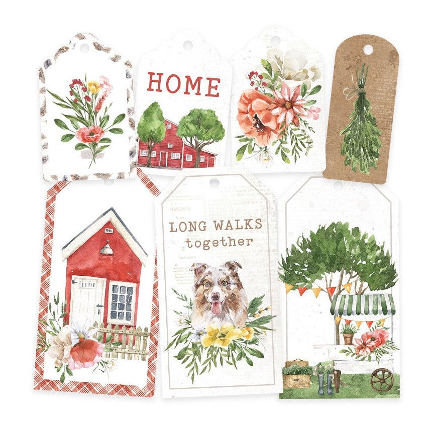 Farm Sweet Farm Decorative Tags - 7/Pkg. Package Size:  3" x 4.5" inches. Number of tags in Package: 7 Pieces, Double Sided
