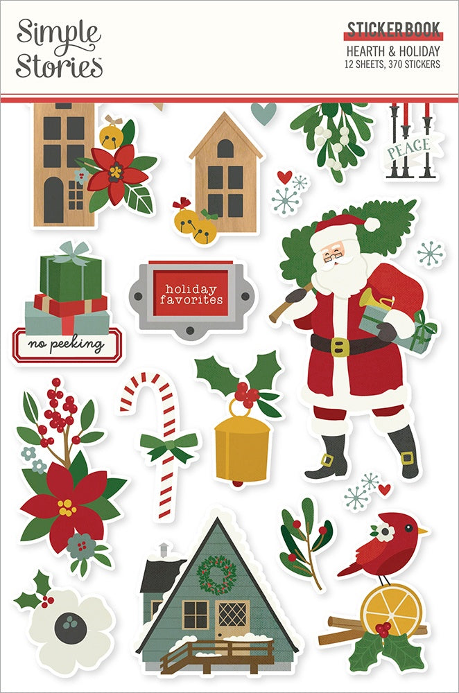 Vintage Christmas Lodge Sticker Book - 629/Pkg