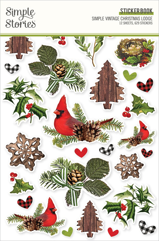 Simple Stories Sticker Book 12/Sheets Vintage Christmas Lodge 629/Pkg –  Decoupage Napkins.Com