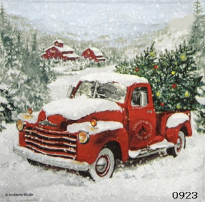 Beautiful Christmas Holiday Decoupage Napkin for Crafting, Scrapbooking, Journaling, Mixed Media