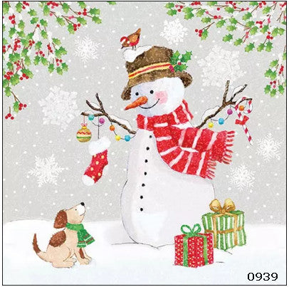 Beautiful Christmas Holiday Decoupage Napkin for Crafting, Scrapbooking, Journaling, Mixed Media