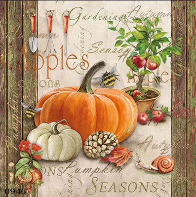 Autumn Glow, white Lunch Napkins – Paperproducts Design