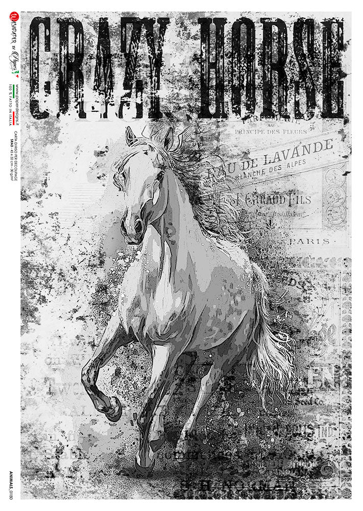 White horse European Paper Designs Italy Rice Paper is of exquisite Quality for Decoupage art