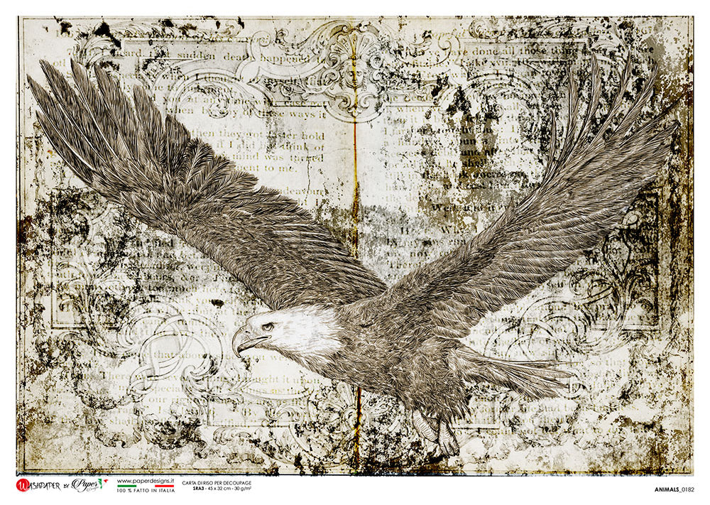 This Proud Eagle A5 Rice Paper is of Exquisite Quality for Decoupage crafts. Thin yet durable. Imported from Europe. Beautiful colors, great patterns, exceptional strength