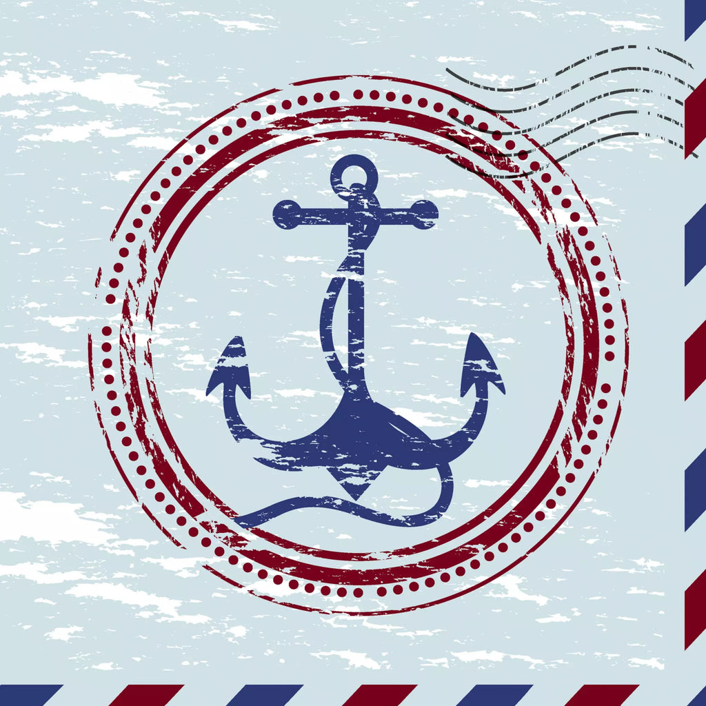 These Nautical blue and red Anchor Paper Napkins are of exceptional quality and imported from Europe.  3-ply. Silky fee, Vivid ink colors. IUdeal for Decoupage Crafting, DIY craft projects, Scrapbooking