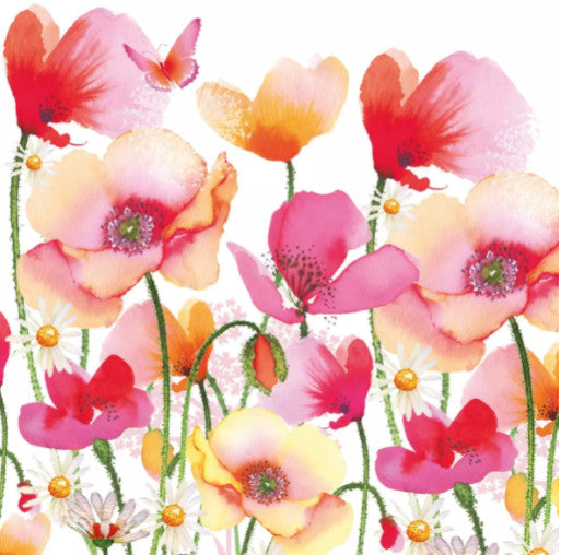 These Pink and Peach Colorul Floral Poppy Decoupage Paper Napkins are of exceptional quality. Ideal for Decoupage Crafting, DIY craft projects, Scrapbooking, Mixed Media, Art Journaling