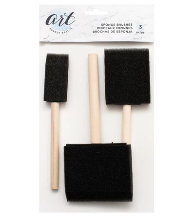 American Crafts Art Supply Basics Sponge Brush 3/Pkg
