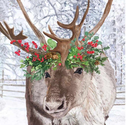 Shop Christmas Blitzen Reindeer Decoupage Paper Napkins are of exceptional quality and imported from Europe. This makes them ideal for Decoupage Crafting, DIY craft projects, Scrapbooking