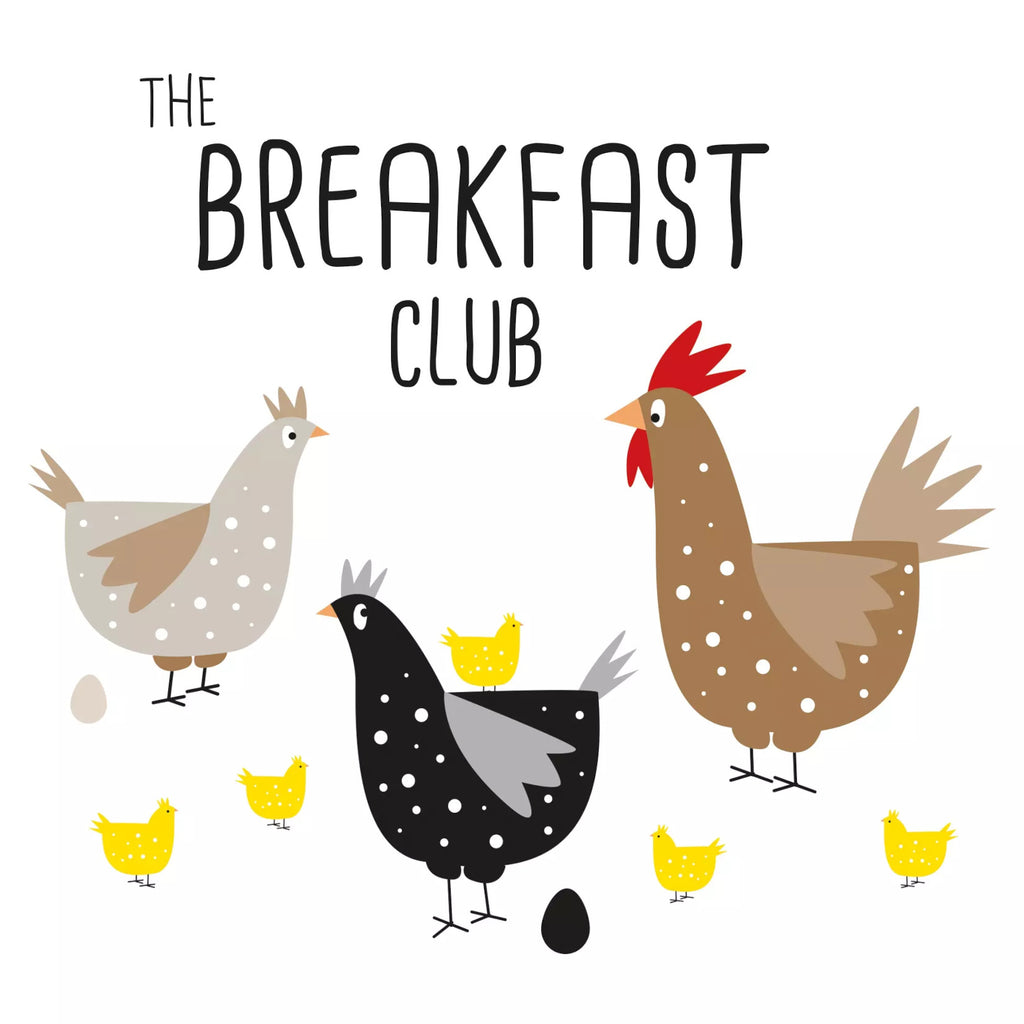 Shop Breakfast Club Chickens Decoupage Paper Napkins are of exceptional quality and imported from Europe. This makes them ideal for Decoupage Crafting, DIY craft projects
